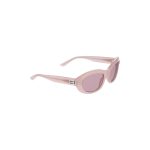 Women’s Casino Round Sunglasses in Milky Pink - Image 5